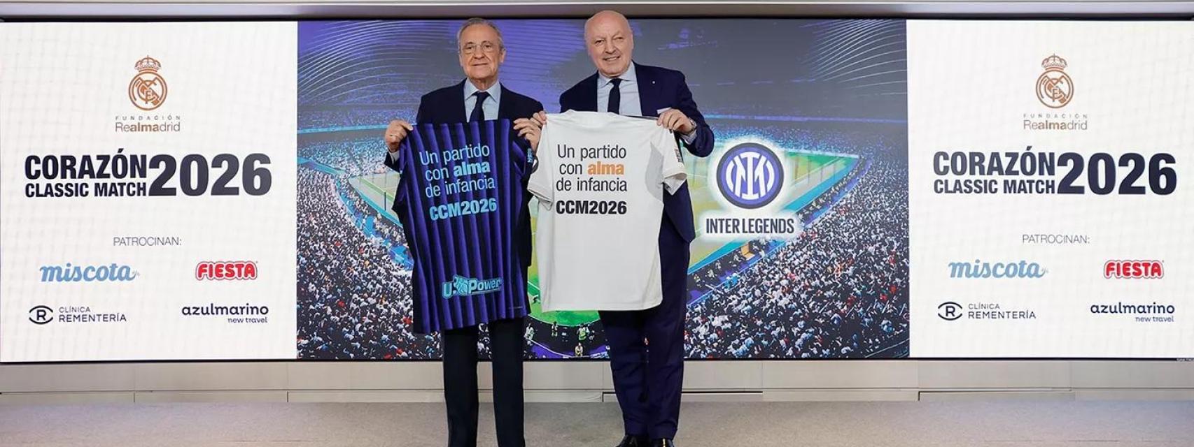Florentino Pérez, presidente del Real Madrid, y Giuseppe Marotta, CEO del Inter de Milán.