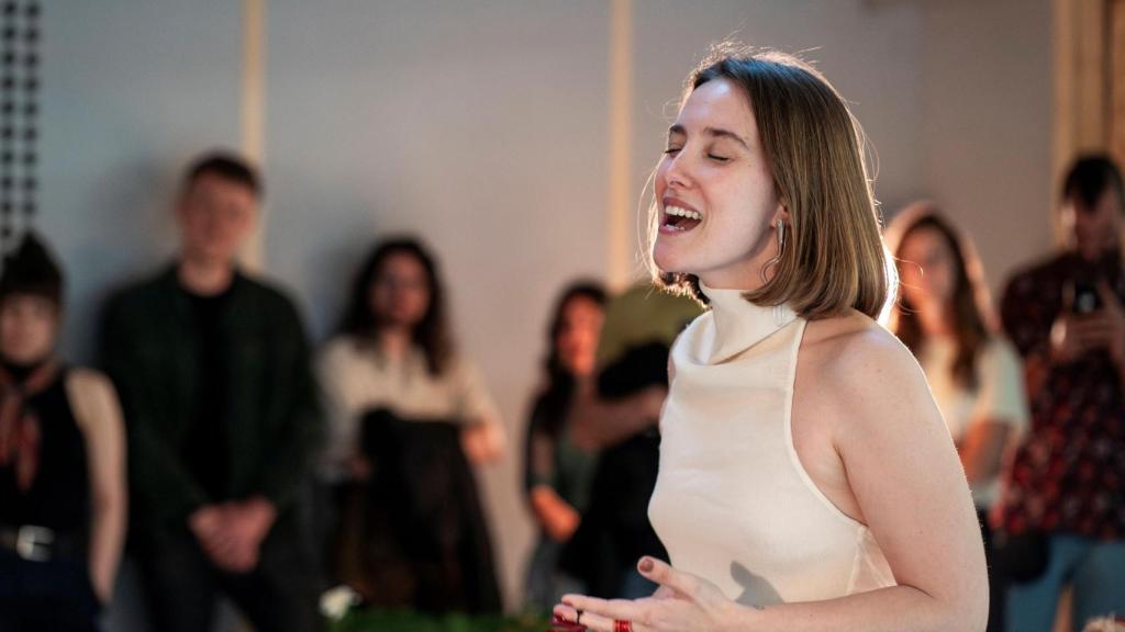 María Soa, de Fillas de Cassandra, durante su actuación en el espacio Infinito Delicias, Madrid.