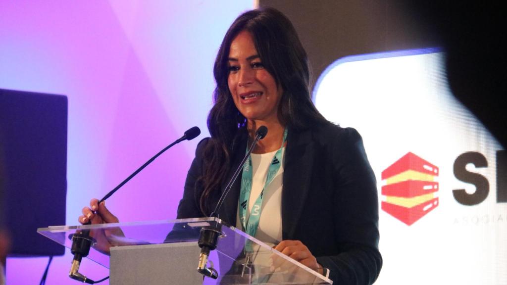 Begoña Villacís, durante su participación en el congreso tecnológico 'The Wave' en Zaragoza