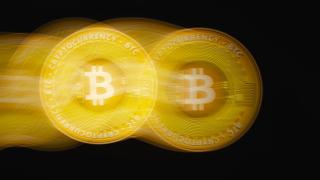 Representación visual del bitcoin.