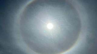 Halo solar en Oleiros (A Coruña).