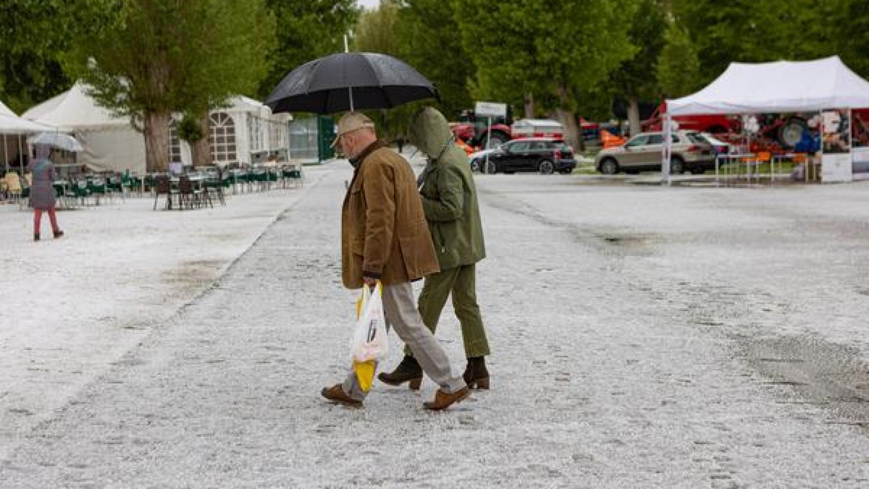 Tormenta con granizo en Soria.