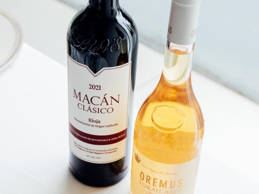 Los dos vinos que van a estar presentes en el club VIP del Mutua Madrid Open.