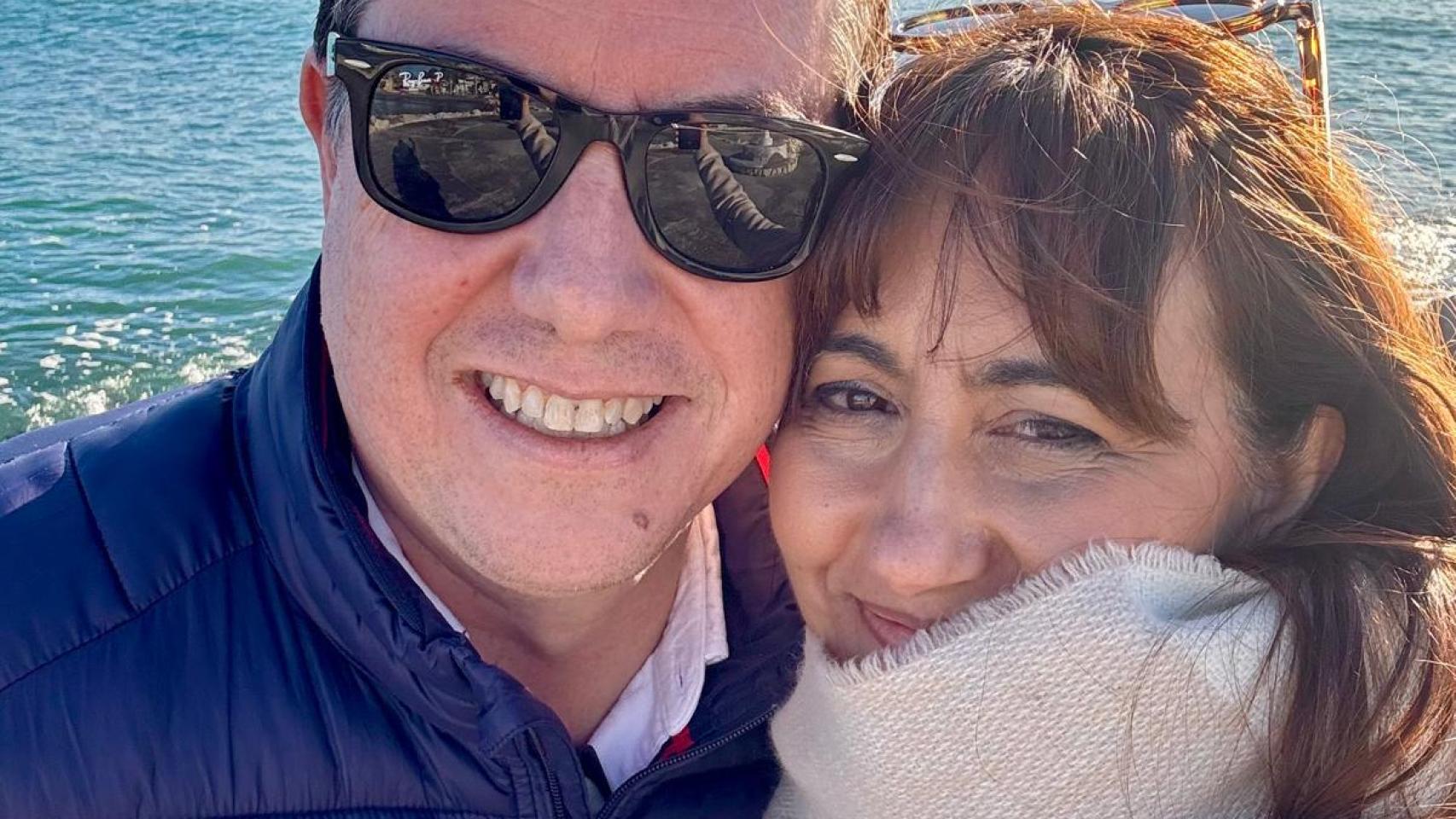 Francisco Javier Terrón junto a su mujer, María Eugenia Tébar, en Málaga un día antes del accidente.