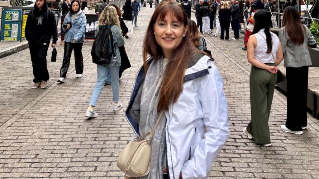 María Eugenia Tébar, víctima del accidente de Adamuz en un viaje.