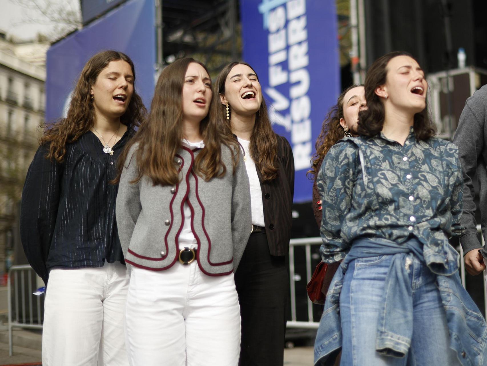 Integrantes del grupo Hakuna Group en la IV Fiesta de la Resurrección en Madrid.