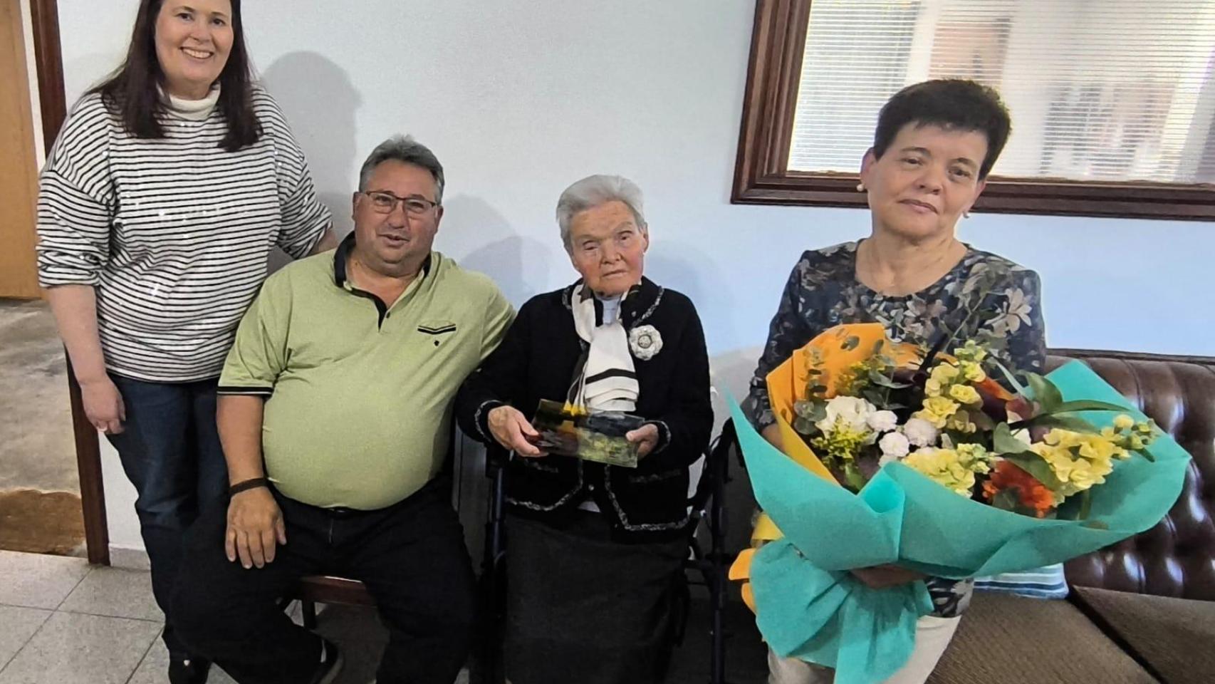 Dorinda, en el acto de homenaje.