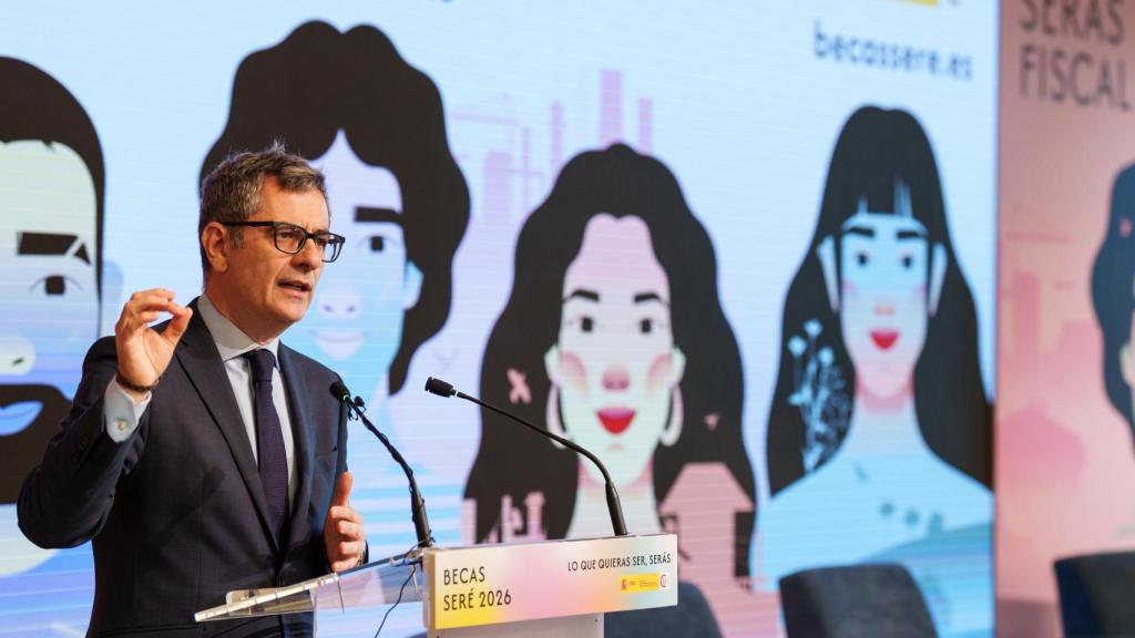 El ministro de Justicia y Relaciones con las Cortes, Félix Bolaños, preside el acto de presentación de la nueva convocatoria de las becas SERÉ 2026. Europa Press / Matias Chiofalo