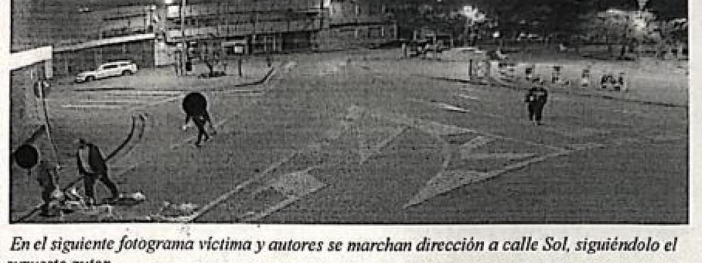 Uno de los fotogramas de las cámaras del Ayuntamiento de Hellín que filman a los seis protagonistas de esta historia.