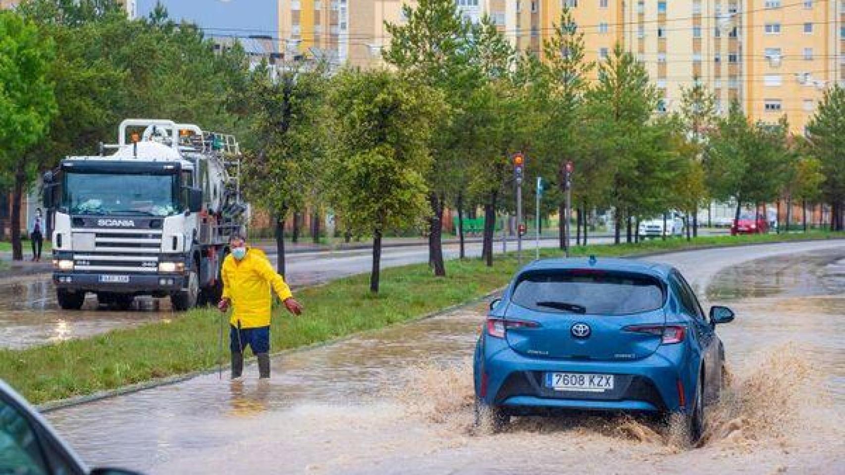 Inundaciones en Burgos por una tormenta.