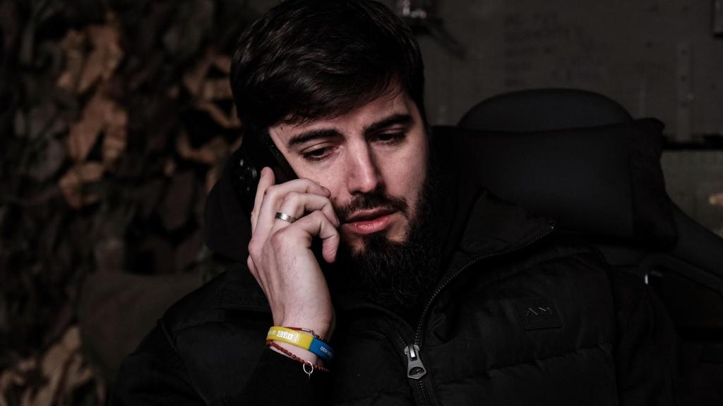 Commander Achilles, Yuriy Fedorenko, during the interview with EL ESPAÑOL.