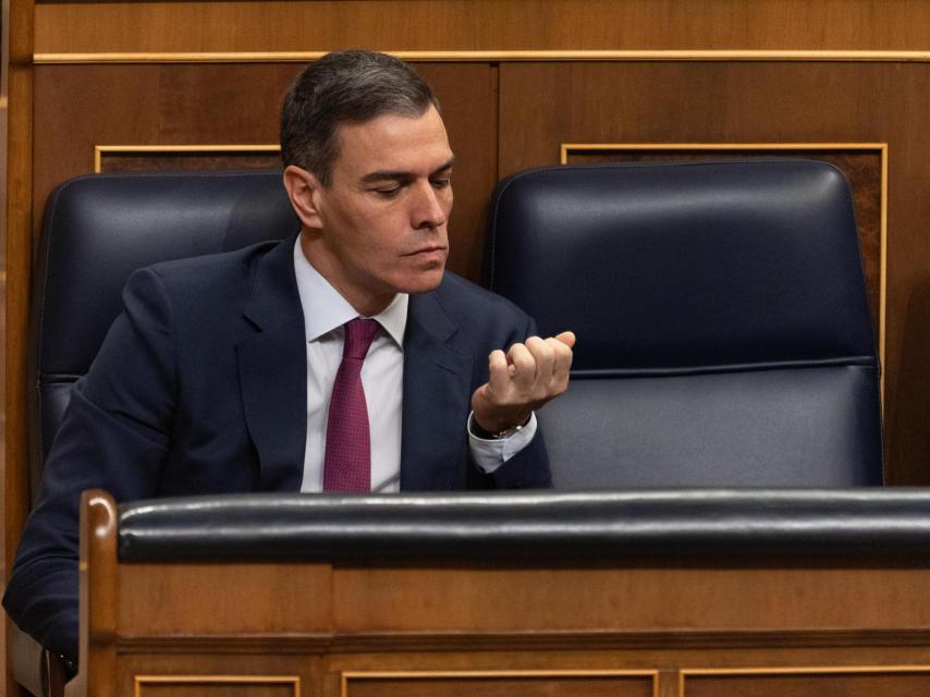 El presidente del Gobierno, Pedro Sánchez, durante una sesión de control al Gobierno.