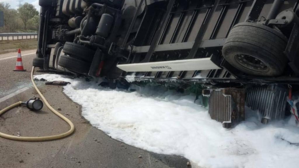 Imágenes del accidente en la A52.