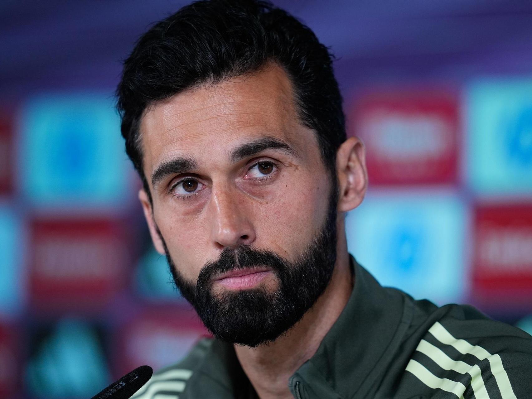 Álvaro Arbeloa, en rueda de prensa con el Real Madrid