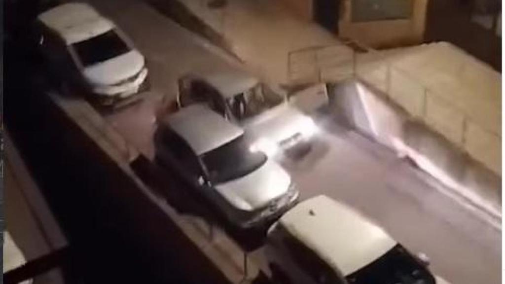 Captura del video grabado por un vecino en el barrio de Santa Bárbara, en Toledo ciudad.