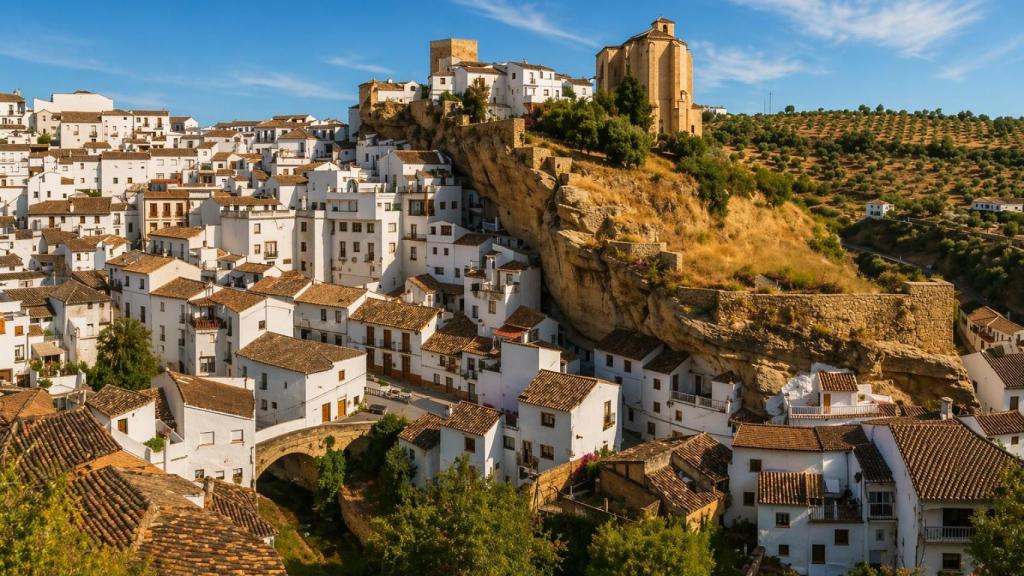Las casas incrustadas en la roca que hacen único a este pueblo medieval.
