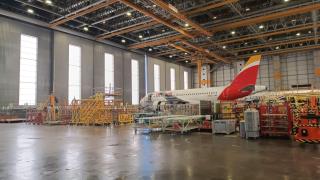 Avión de Iberia en La Muñoza.