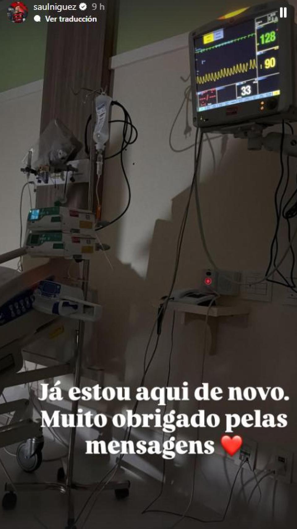 Mensaje de Saúl en Instagram.