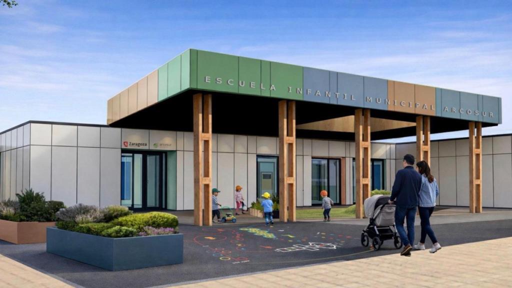 Recreación de la nueva escuela infantil en Arcosur que se comenzará a construir en verano.