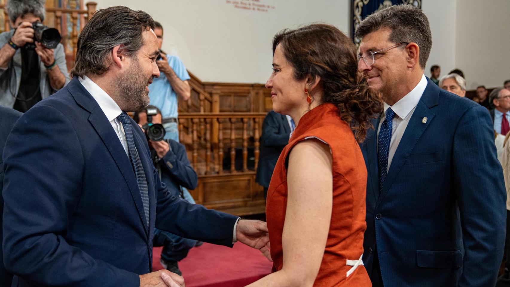 El presidente del Partido Popular de Castilla-La Mancha, Paco Núñez, y la presidenta de la Comunidad de Madrid, Isabel Díaz Ayuso. Foto: PP.