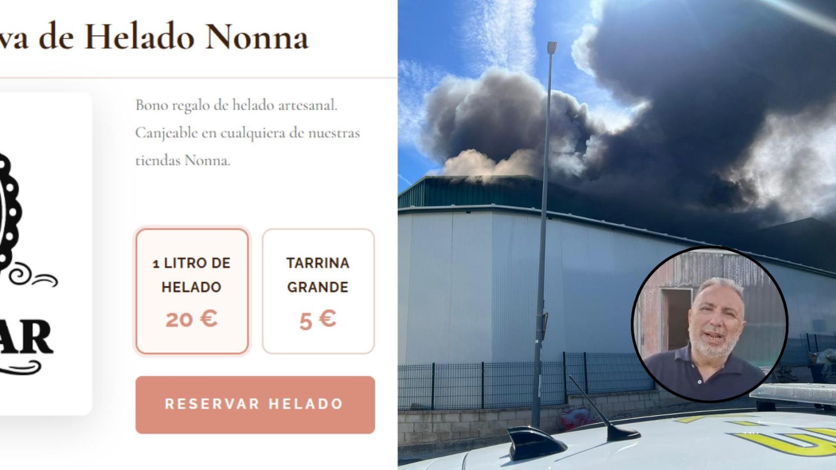 Un montaje con la web y Enrique.