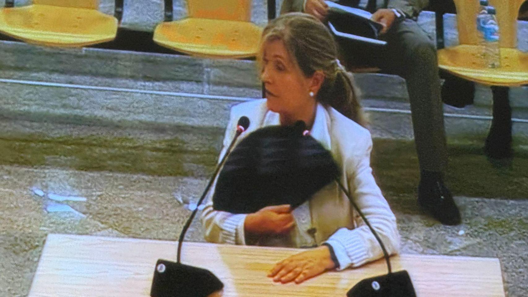 Rosalía Iglesias, este lunes, durante su declaración en la Audiencia Nacional.
