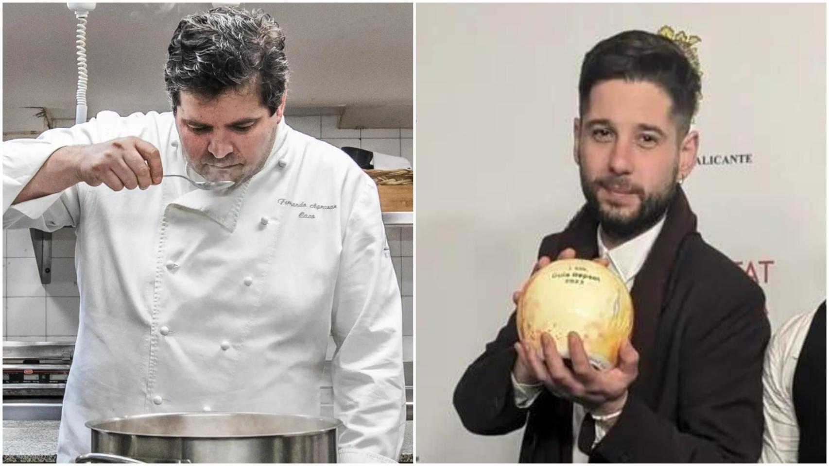 Caco Agrasar (As Garzas) y Brais Pichel (Terra), chefs de los dos restaurantes más valorados de la zona
