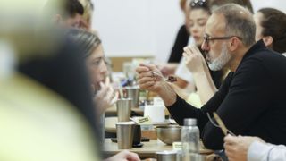 Pellegrino Matarazzo, en la cafetería de San Sebastián.