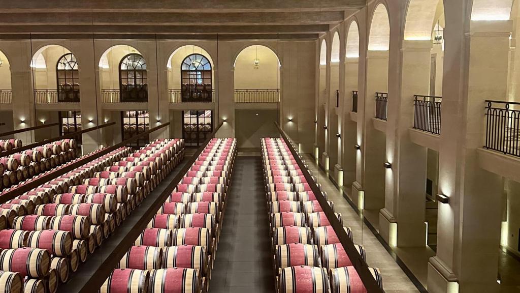 La sala de envejecimiento  de Châteu Montrose.