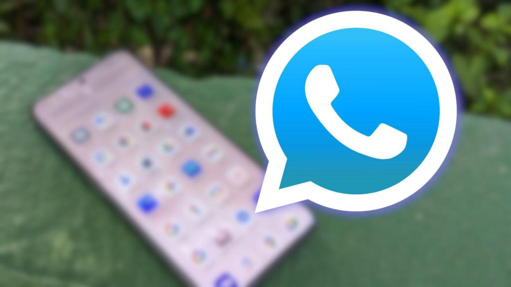 Imagen modificada con un icono azul para WhatsApp Plus