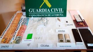 Desarticulan tres puntos de venta de droga en la comarca de Barbanza (A Coruña) con siete detenidos
