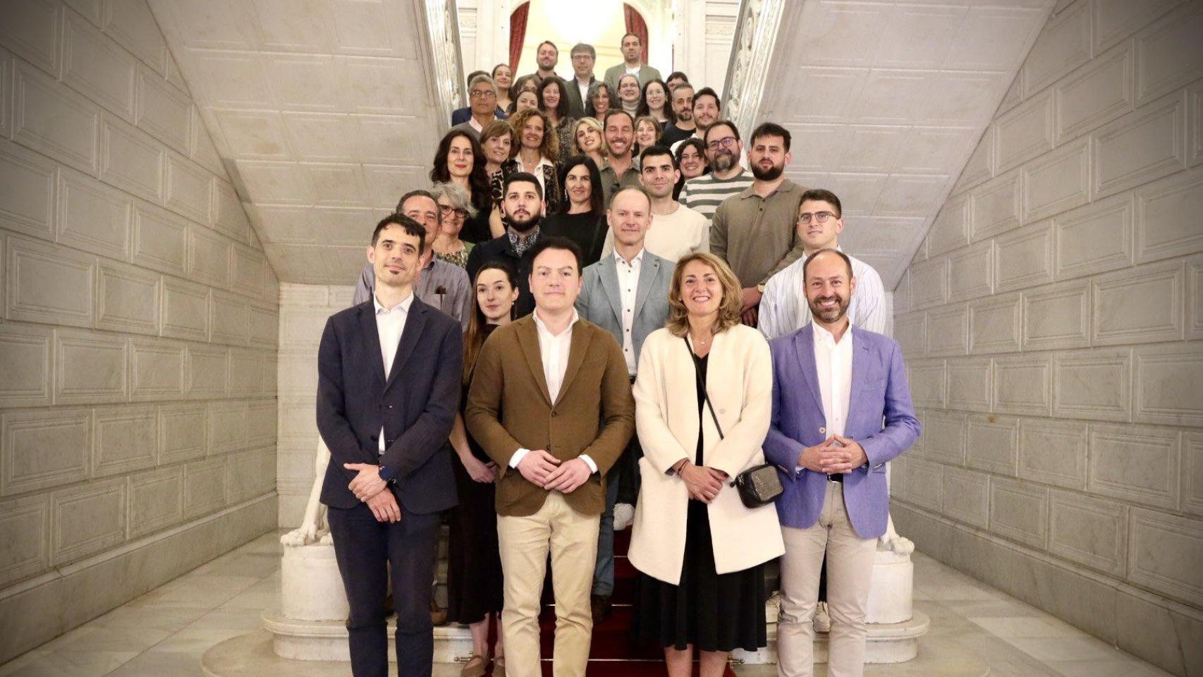 El concejal de Promoción Económica del Ayuntamiento de Salamanca, Pedro Martínez, recibe a participantes del Green Innovation Forum de AseBio, este lunes