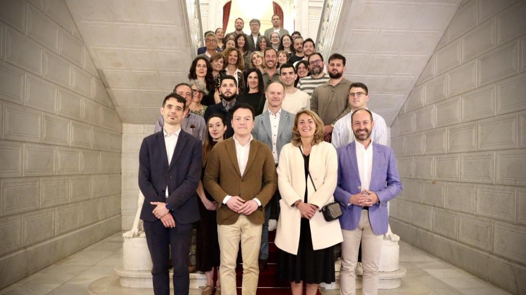 El concejal de Promoción Económica del Ayuntamiento de Salamanca, Pedro Martínez, recibe a participantes del Green Innovation Forum de AseBio, este lunes