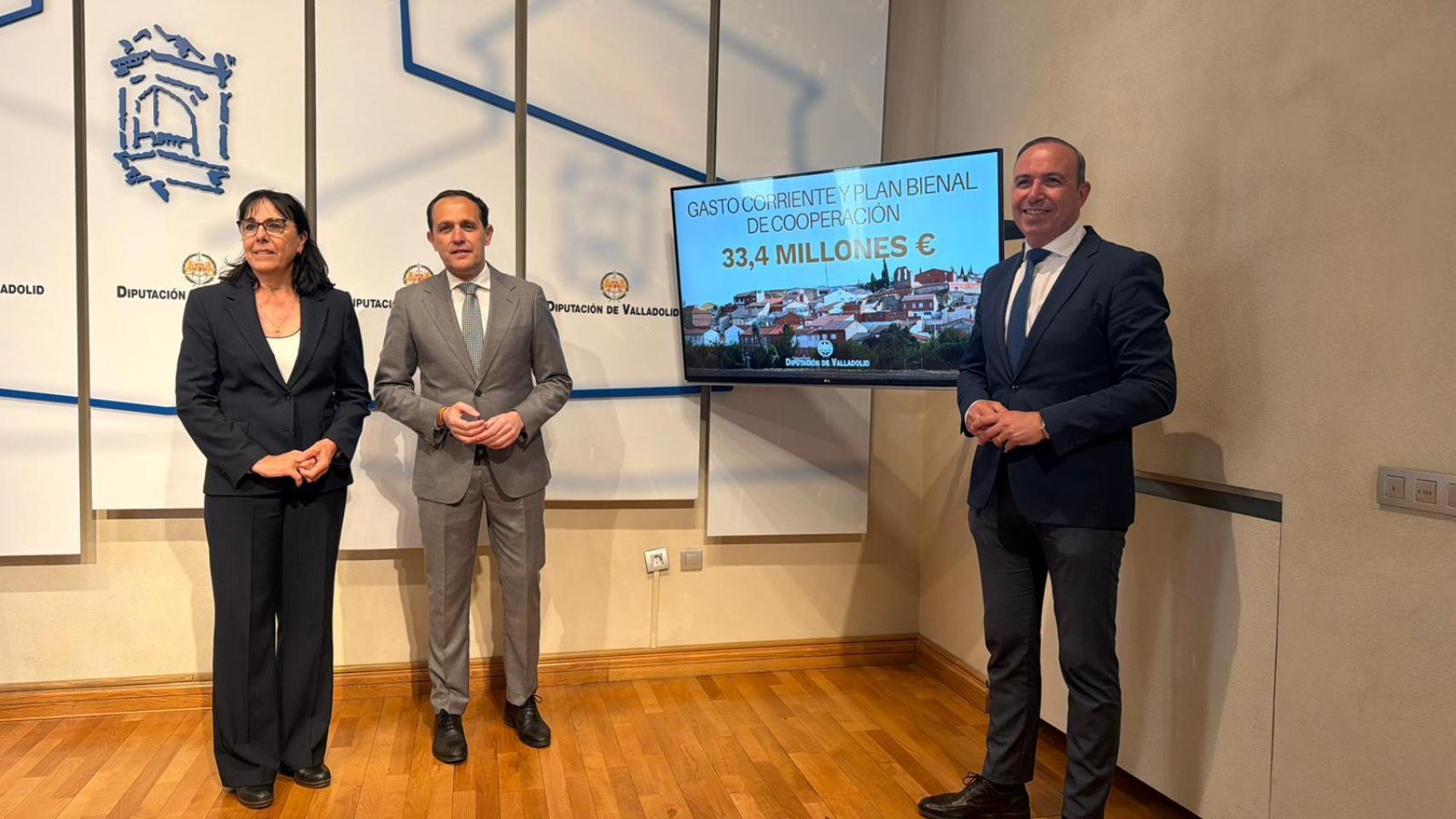 Conrado Íscar presenta los planes de gasto corriente y provinciales junto a Sonia Alonso y Víctor Alonso