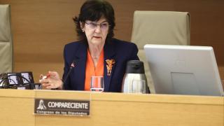Cani Fernández, presidenta de la CNMC, durante su comparecencia en la Comisión de Economía del Congreso.