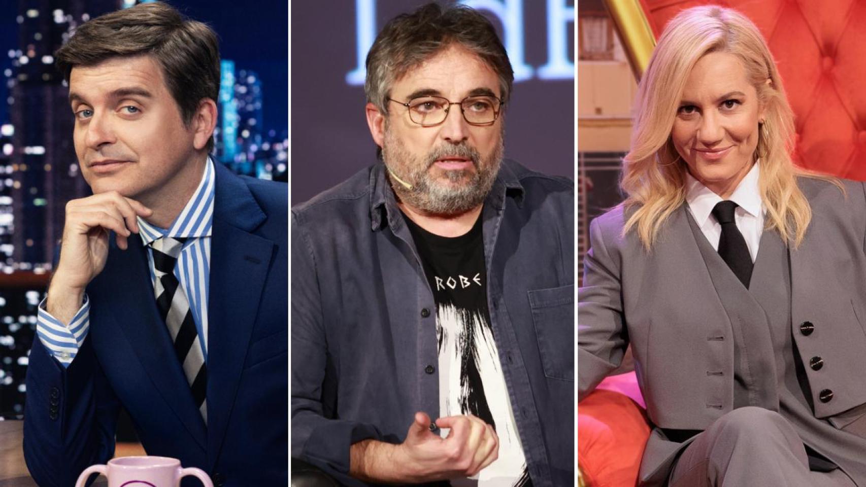 Marc Giró, Jordi Évole y Henar Álvarez, en un fotomontaje de BLUPER.