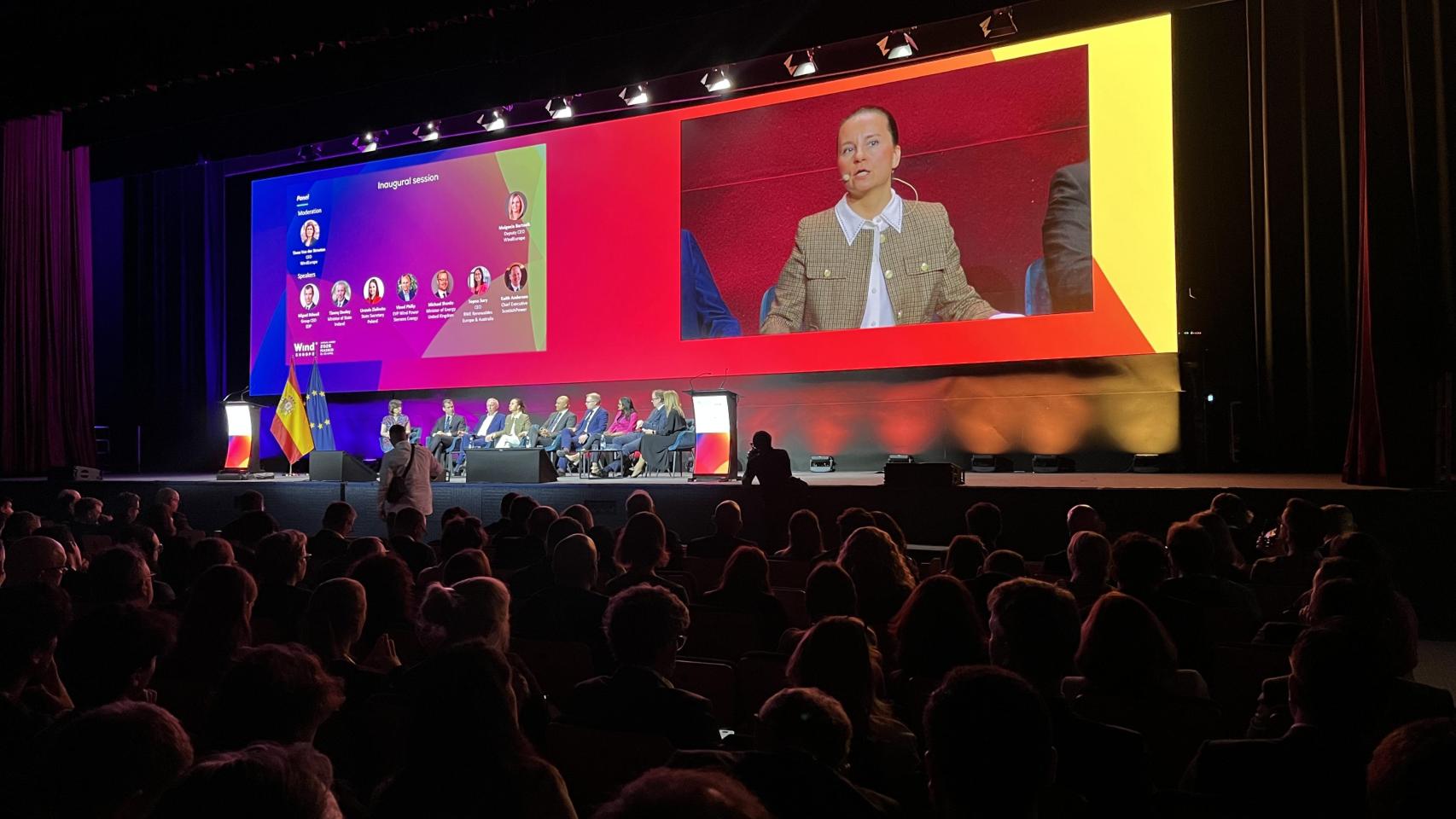 Sesión inaugural del Evento Anual de WindEurope 2026 en Madrid.
