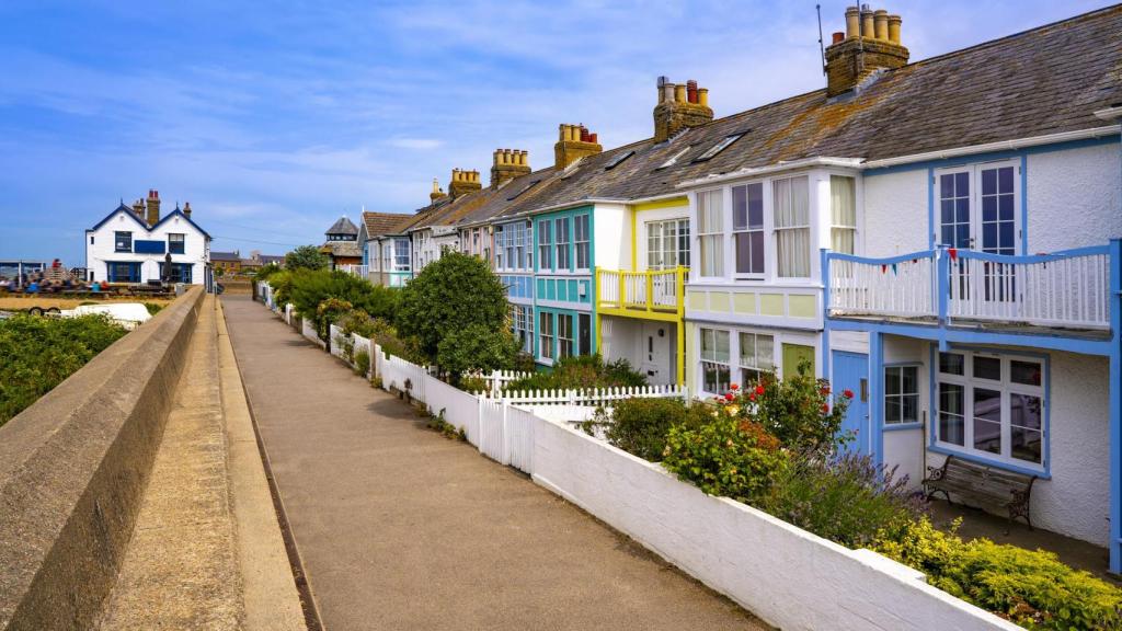 Las famosas casas de colores de Whitstable.