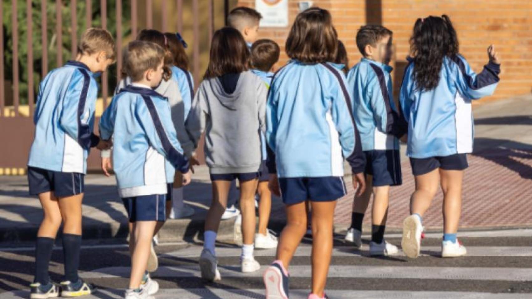 Varios alumnos del colegio toledano Tavera.