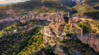 Vista aérea de Alquezar.