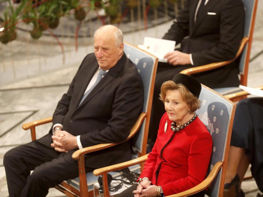 Los reyes Harald y Sonja de Noruega.