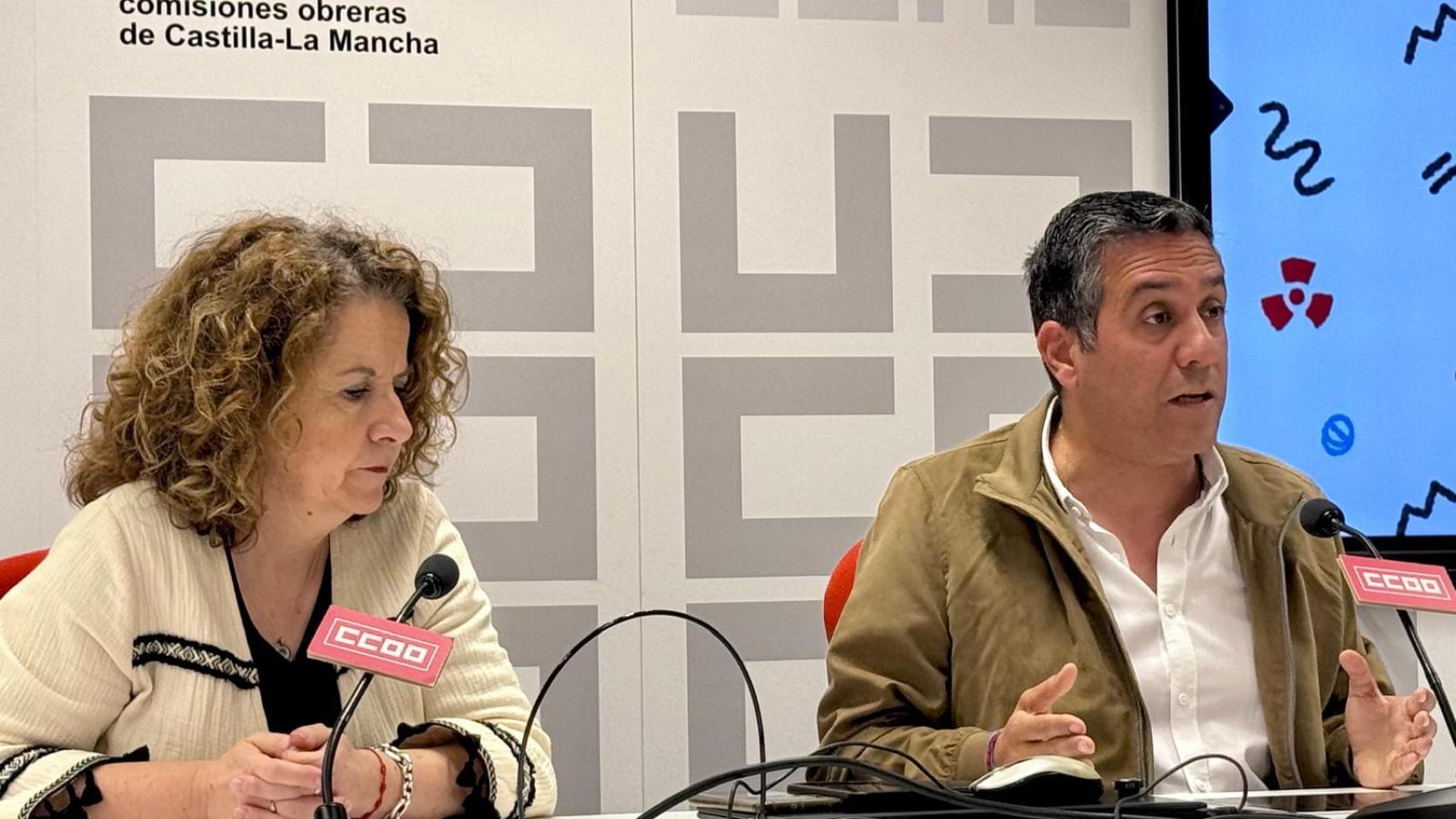 Raquel Payo y Javier Ortega. Foto: CCOO Castilla-La Mancha.