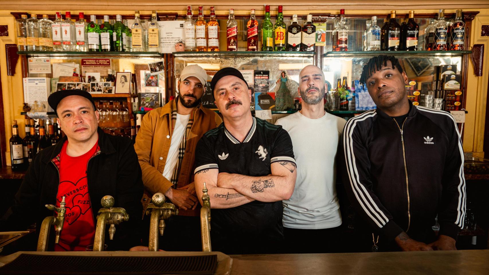 Lucas Bolaño, Marco Fernández, Javi Ferrara, Santiago Núñez y Héctor Lulufuabo, miembros de Parquesvr. Foto: Daniel Vázquez