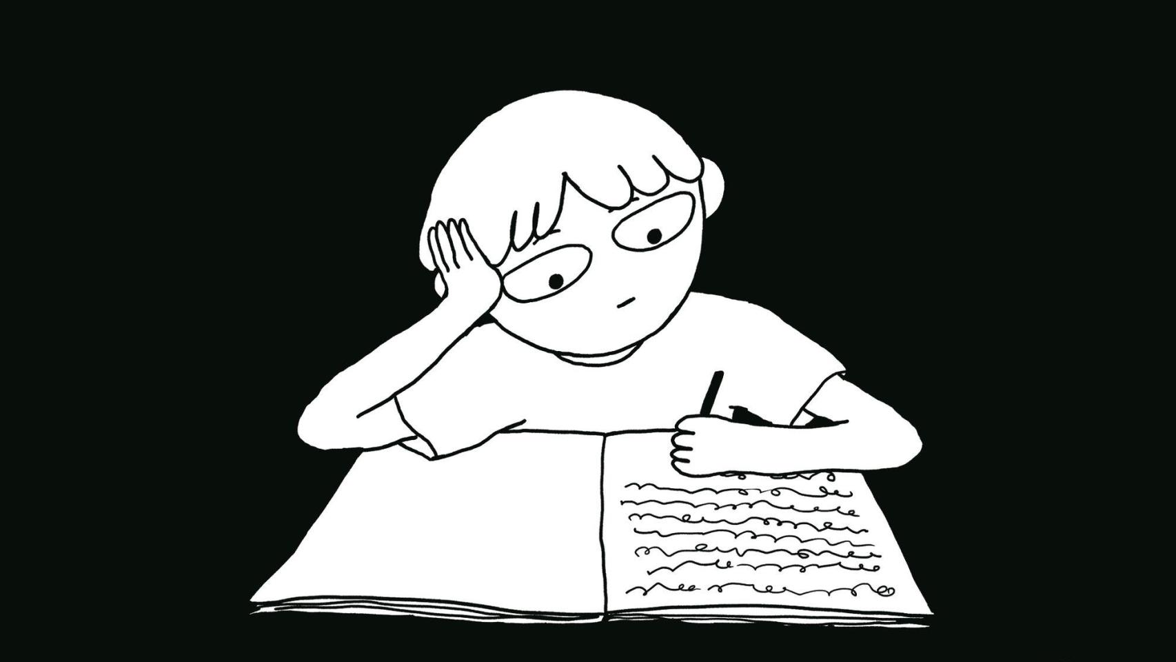 Ilustración de Émilie Tronche para 'El diario de Samuel' (Salamandra Graphic Kids)