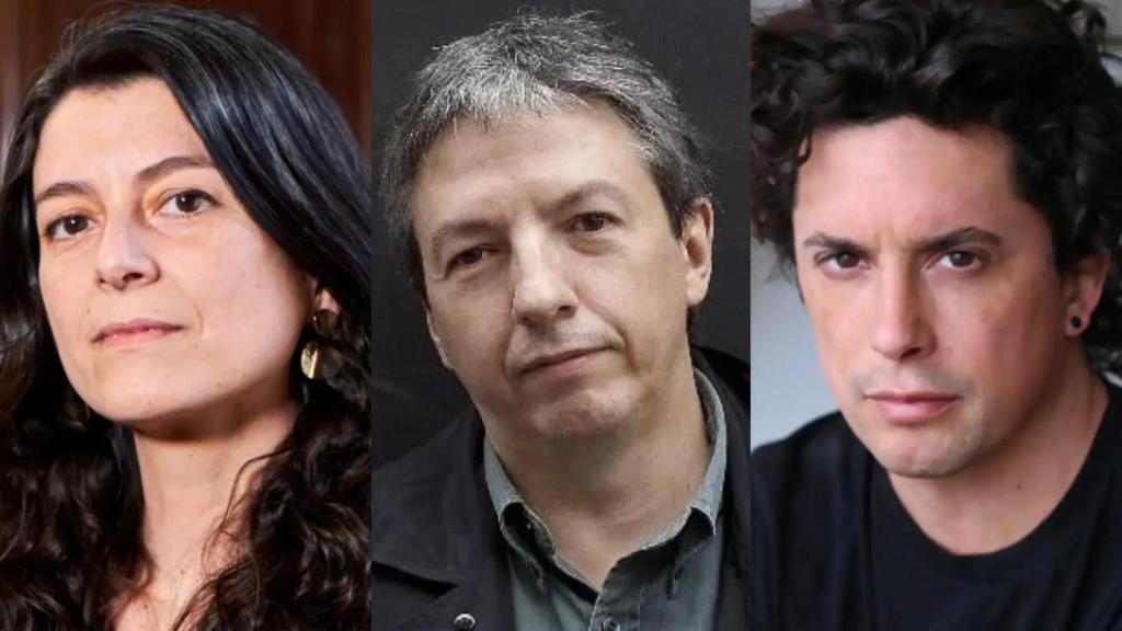 Los escritores Samanta Schweblin, David Toscana y Benjamín Labatut.