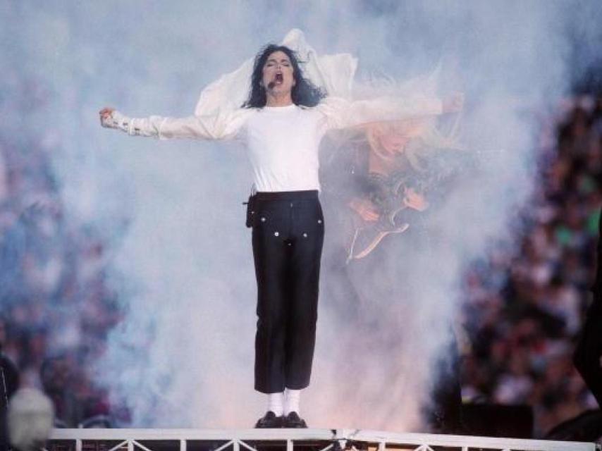 Michael Jackson, en la Super Bowl en 1993.