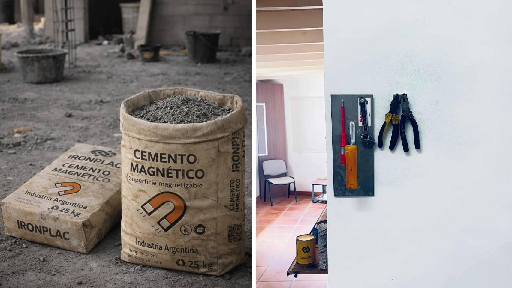 Montaje del cemento magnético Ironplac.