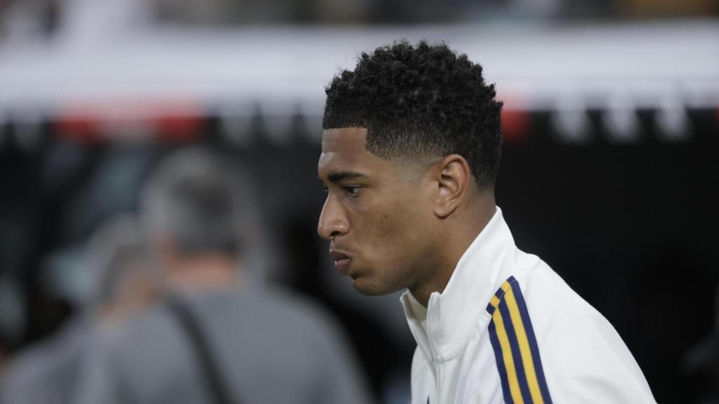 Jude Bellingham, antes de un partido del Real Madrid