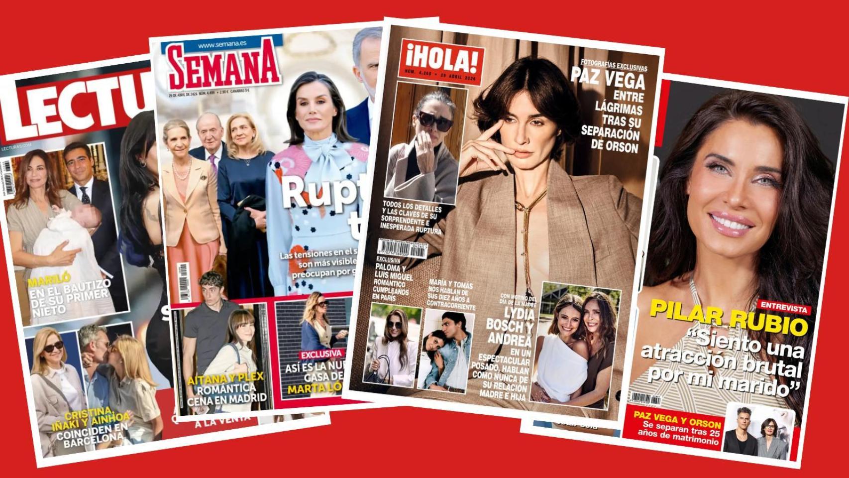 Portadas de las revistas del corazón del miércoles 22 de abril de 2026.