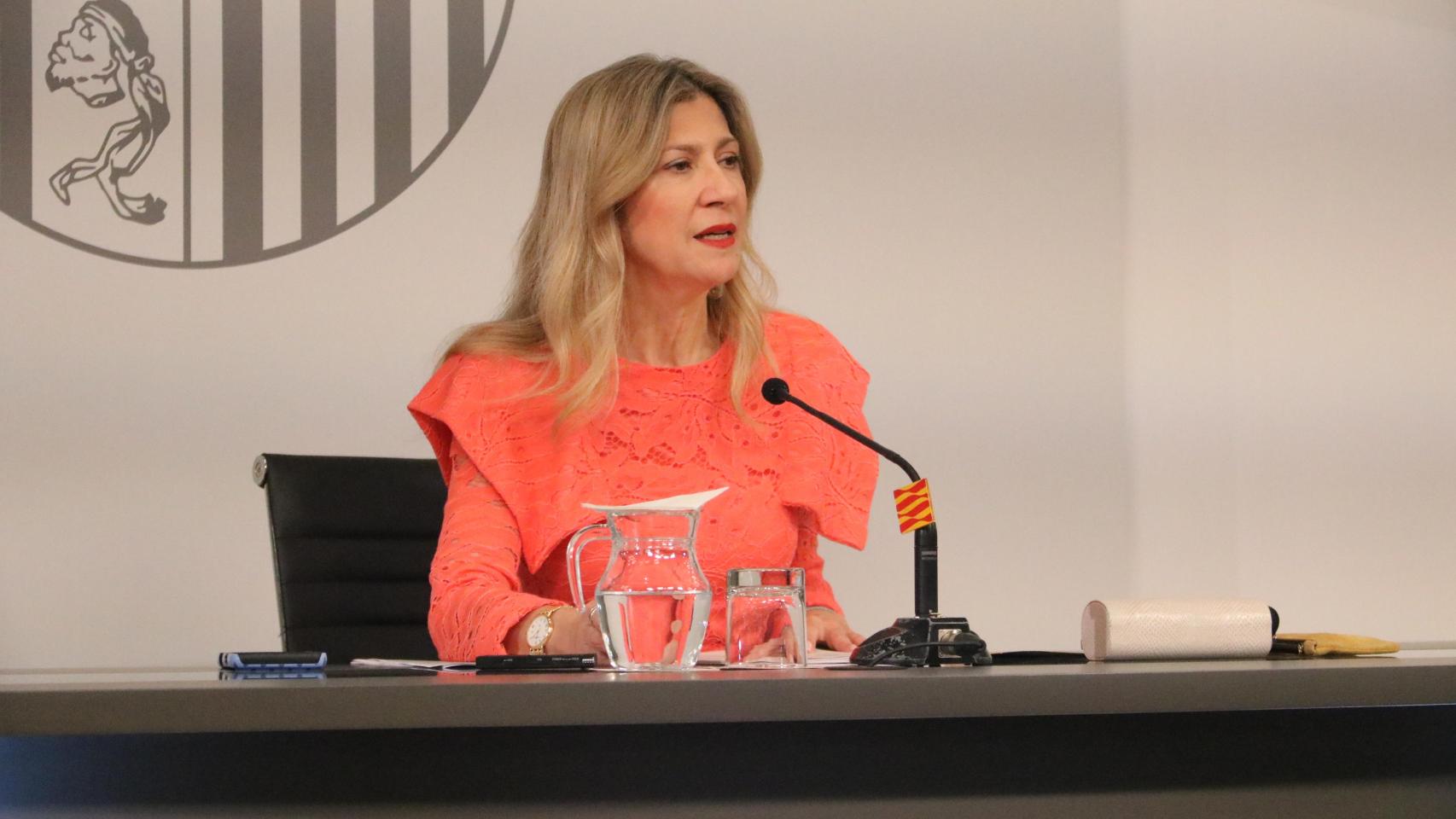 Mar Vaquero, vicepresidenta de Aragón en funciones, en rueda de prensa